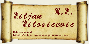 Miljan Milošičević vizit kartica